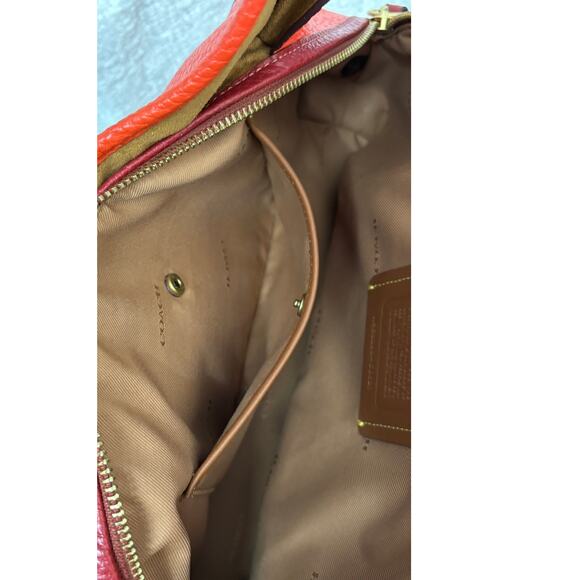 Coach Red Pebble Leather Lori Shoulder Bag C6627 #62769 - Picture 13 of 15